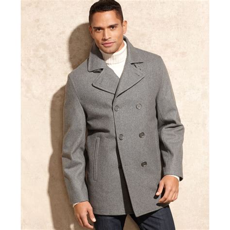 men michael kors peacoat|Michael Kors wool peacoat.